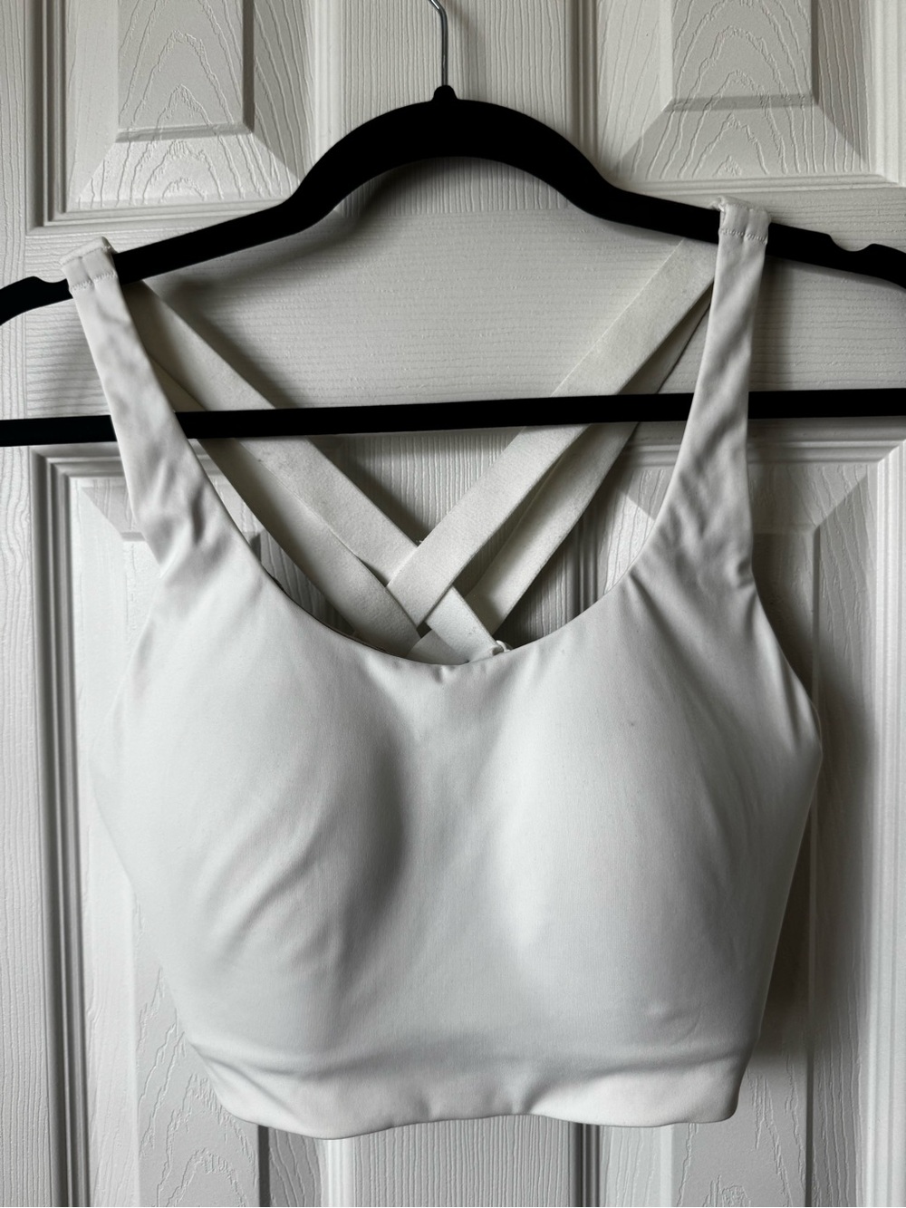 lululemon athletica White Cross-Back Camisole Sports Top
